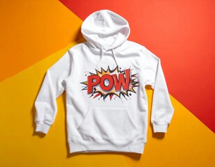 Graphic Hold: POW! Hoodie in Diagonal Flame