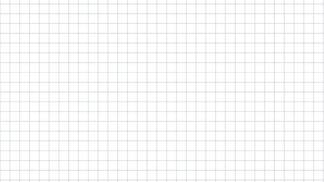 Blank school paper background with small squares scrolling vertically (Landscape)