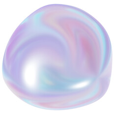 abstract organic shape pearl iridescent color high quality closed up