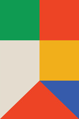 Bauhaus Trendy shapes mid century background