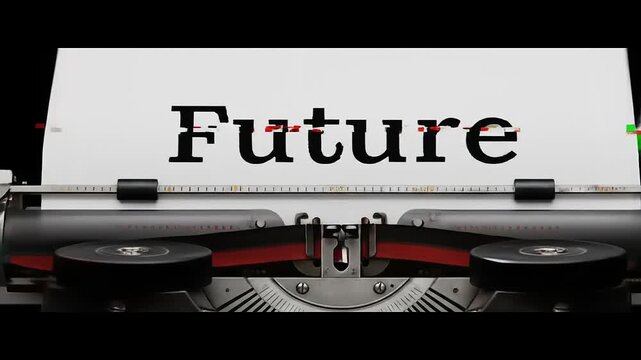 Vintage Typewriter with the Word Future.