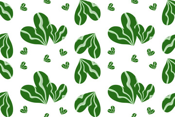 green leaves seamless pattern