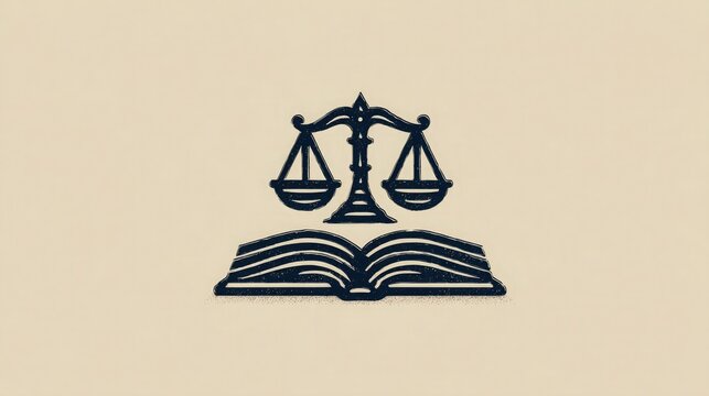 Open book with scales icon representing social justice education, equity awareness, and human rights teaching. - Powered by Adobe