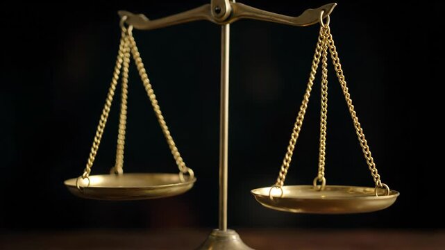 Balance Scale Showing Empty Golden Trays During the Daytime, Representing Law, Justice, and Equality