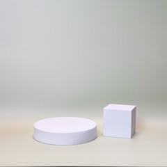 Minimal white podium