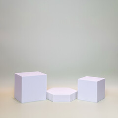 Minimal white podium