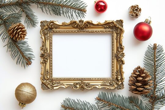 Christmas plant frame tree. - Powered by Adobe