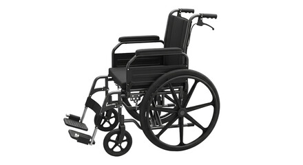 Fototapeta premium A symbol of independence a sleek wheelchair standing ready offering freedom and support on life s journey with black
