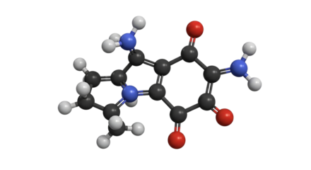 The fascinating visualization of indigo carmine molecule reveals intricate atomic bonds on a sleek black backdrop with