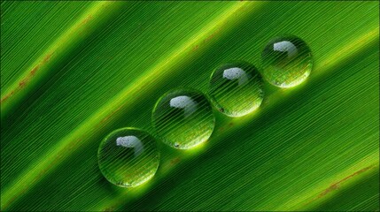 water drops on leaf
