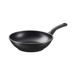 Non-Stick Frying Pan in Black on a Reflective Surface for Culinary Use in Home Cooking and Professional Kitchens