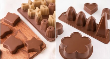 Chocolate Mold Variety - Stars, Flowers, Hearts, and Cones.
