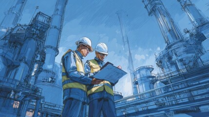 construction workers at work