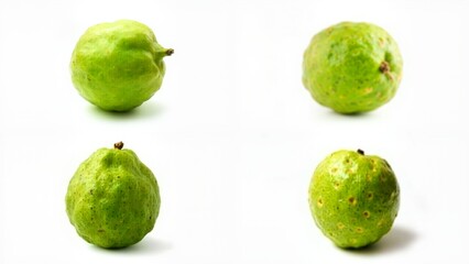 Four green pears on a white background illustration expression colorful layers backgrounds movement creative figure depth frame cartoonish motion gesture style elements design emotion