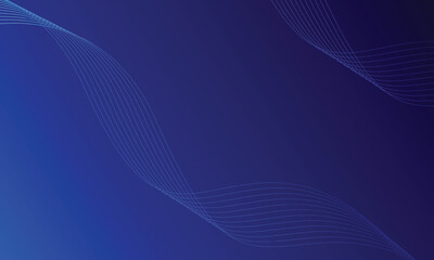 Abstract Blue Wavy Lines on Dark Background
