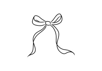 vector illustration of a ribbon outline