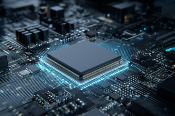 Fototapeta premium close up of computer circuit board