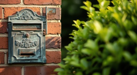 old post box on wooden wall