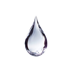 Clear Water Drop Isolated on Black Background Reflecting Light and Creating Natural Elements in Artistic Photography