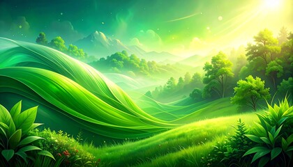 Green gradient abstract background with fresh nature tones, glowing blends, vibrant hues, and modern artistic digital design