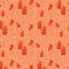 Print autumn_leaves_pattern_stylized_fall_foliage_with_vibrant_leaves_seasonal_themed_background