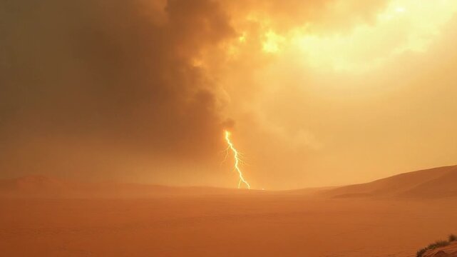 AI generated Apocalyptic Sandstorm Engulfing Desert Expanse