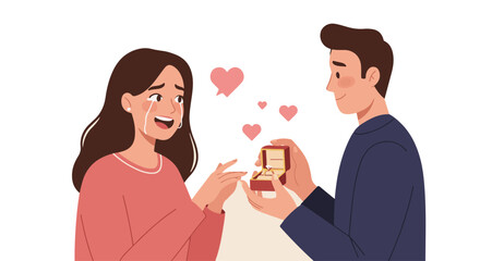 Forever Yes: Flat Vector Engagement Moment