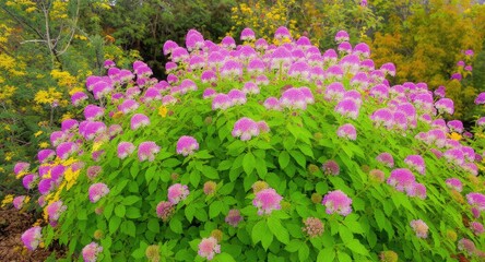 Naklejka premium Pink Flowers Blooming in Garden.