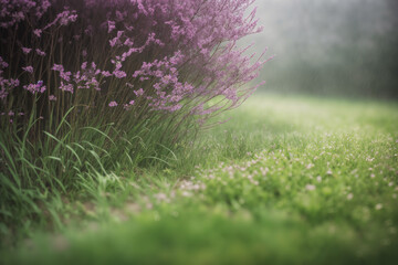 Obraz premium beautiful landscape of rainy summer forest and cloudy weather, beautiful nature