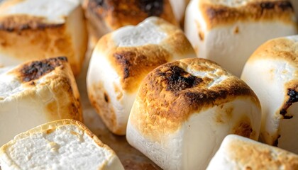 Toasted marshmallows for fun campfire dessert treat