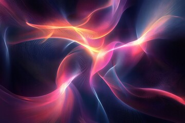 Fototapeta premium Colorful abstract glowing wave pattern
