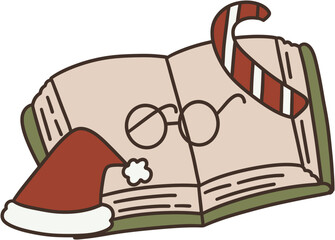 Winter Cozy Bookish Clipart