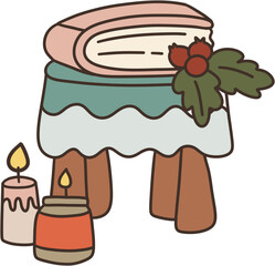 Winter Cozy Bookish Clipart