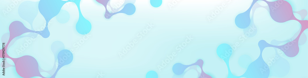 Wall mural modern abstract molecules structure for science or medical background. dna helix or atom visualizati