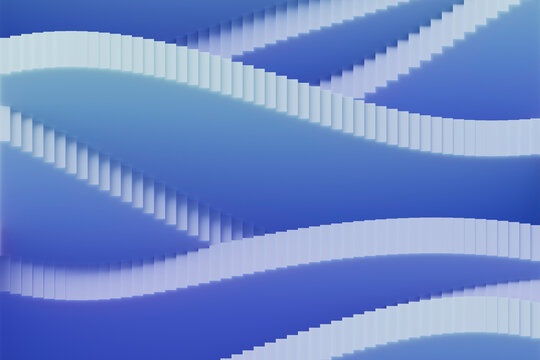 Abstract 3d wave gradient texture with modern soothing digital look