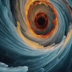 Cosmic Vortex A swirling blend of fire and ice