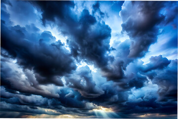 dramatic sky with clouds