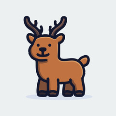 Christmas Reindeer Cartoon Animal Drawing
