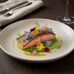 grilled salmon steak