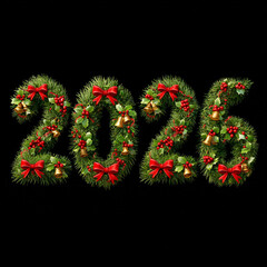 Illustration of the number "2026." New Year's concept. Numbers on an unusual background.