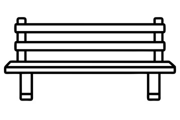 park bench vector illustration