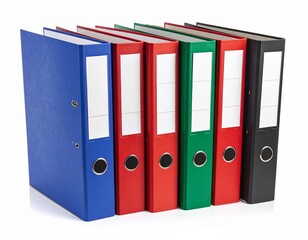 Various binders for document organization.