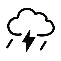 Storm Cloud Illustration: A striking black and white illustration of a storm cloud unleashing rain and lightning, depicting the raw power and drama of nature.