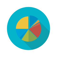 Fototapeta premium Analyzing market share with a detailed pie chart visualizing key performance indicators for strategic decision making
