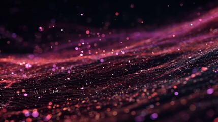 Elegant and sparkling abstract background with pink and red glittering particles creates a dreamy