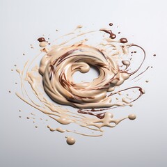 Swirling Chocolate Cream Abstract Art