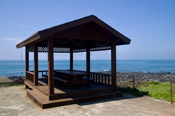 Pavilion Above Rocky Coast
