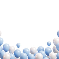 Baby Blue and White Balloons