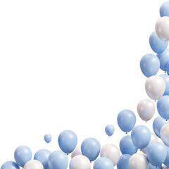 Baby Blue and White Balloons