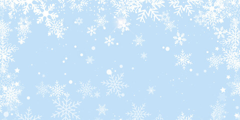 Christmas banner with snowflakes design 